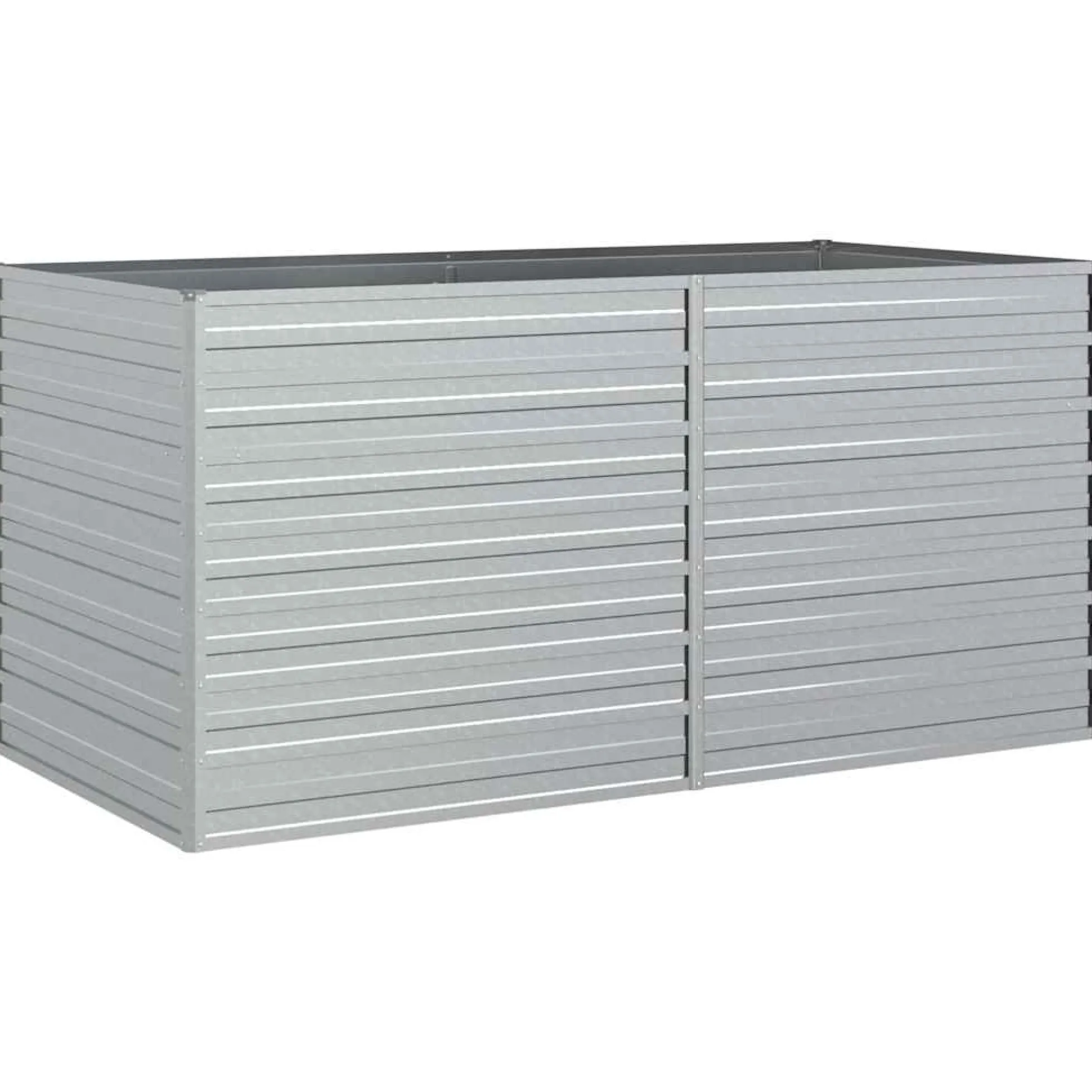 Arriate De Acero Galvanizado Plateado 160x80x77 Cm