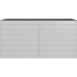Arriate De Acero Galvanizado Plateado 160x80x77 Cm