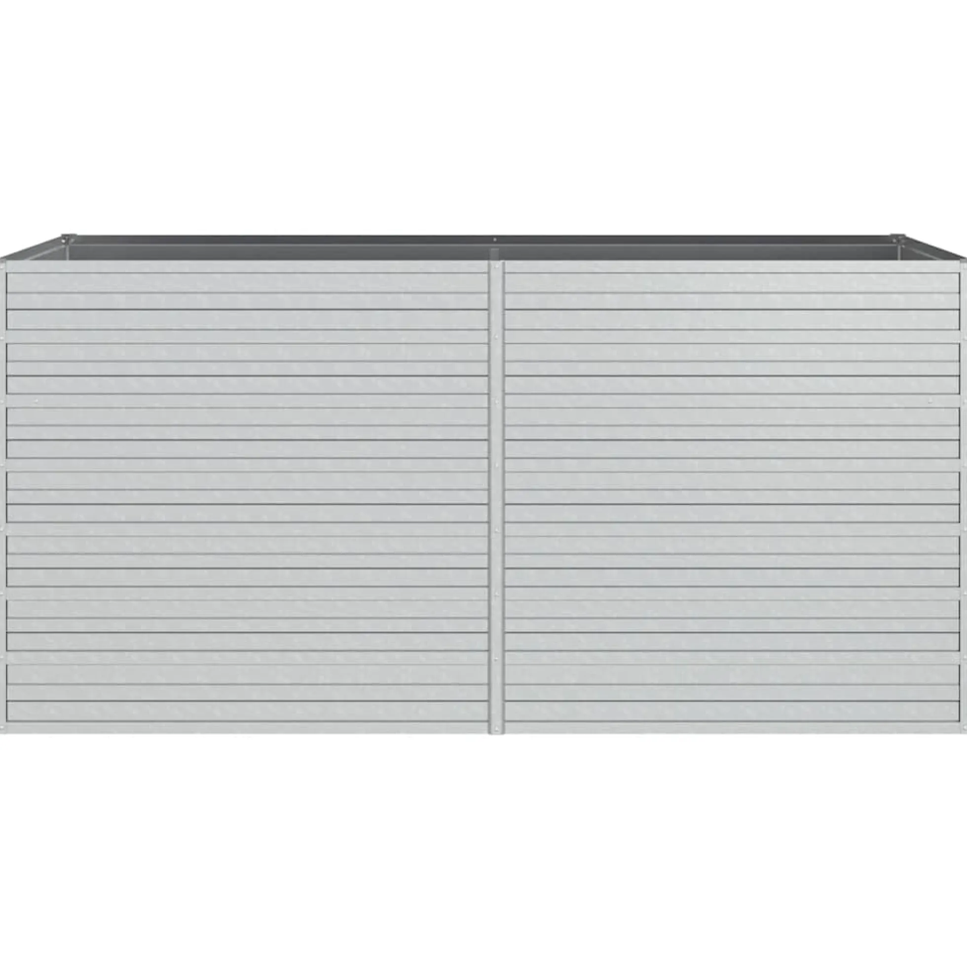 Arriate De Acero Galvanizado Plateado 160x80x77 Cm