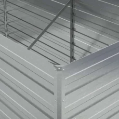 Arriate De Acero Galvanizado Plateado 160x80x77 Cm