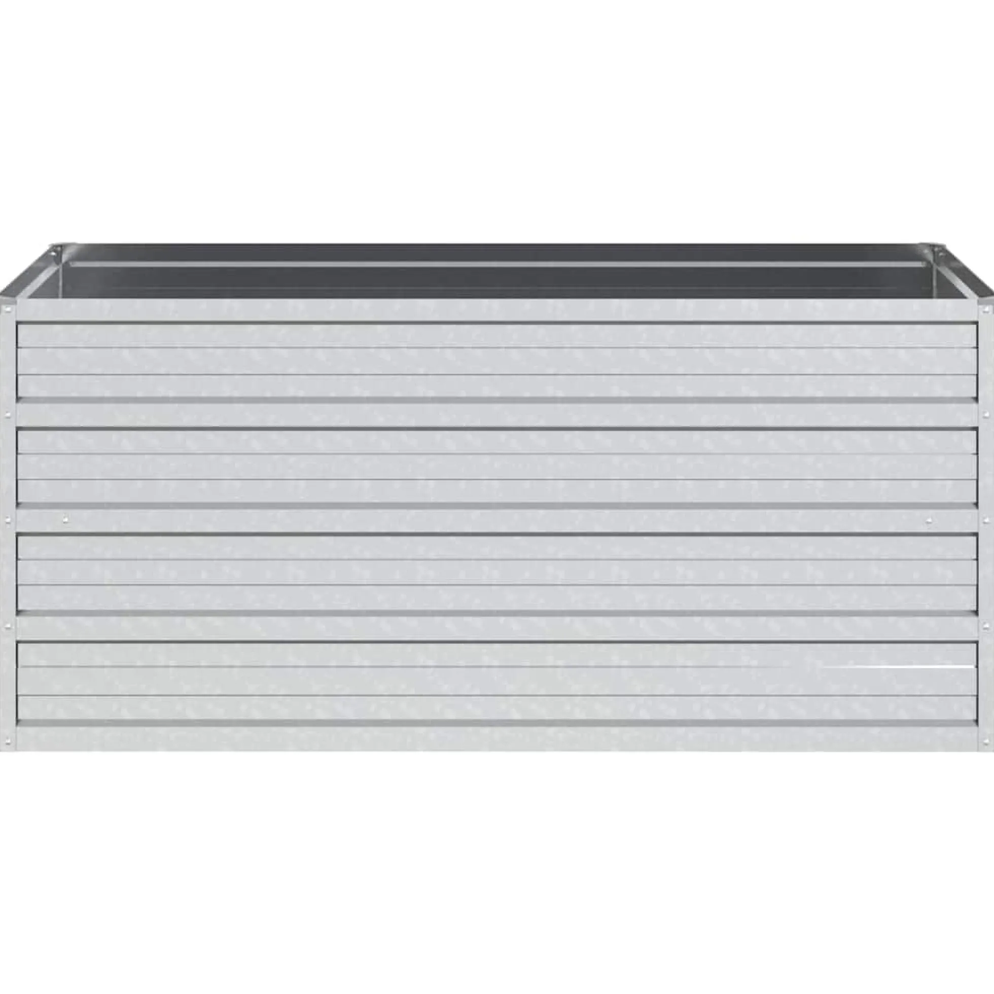 Arriate De Acero Galvanizado Plateado 100x40x45 Cm