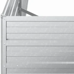 Arriate De Acero Galvanizado Plateado 160x80x45 Cm