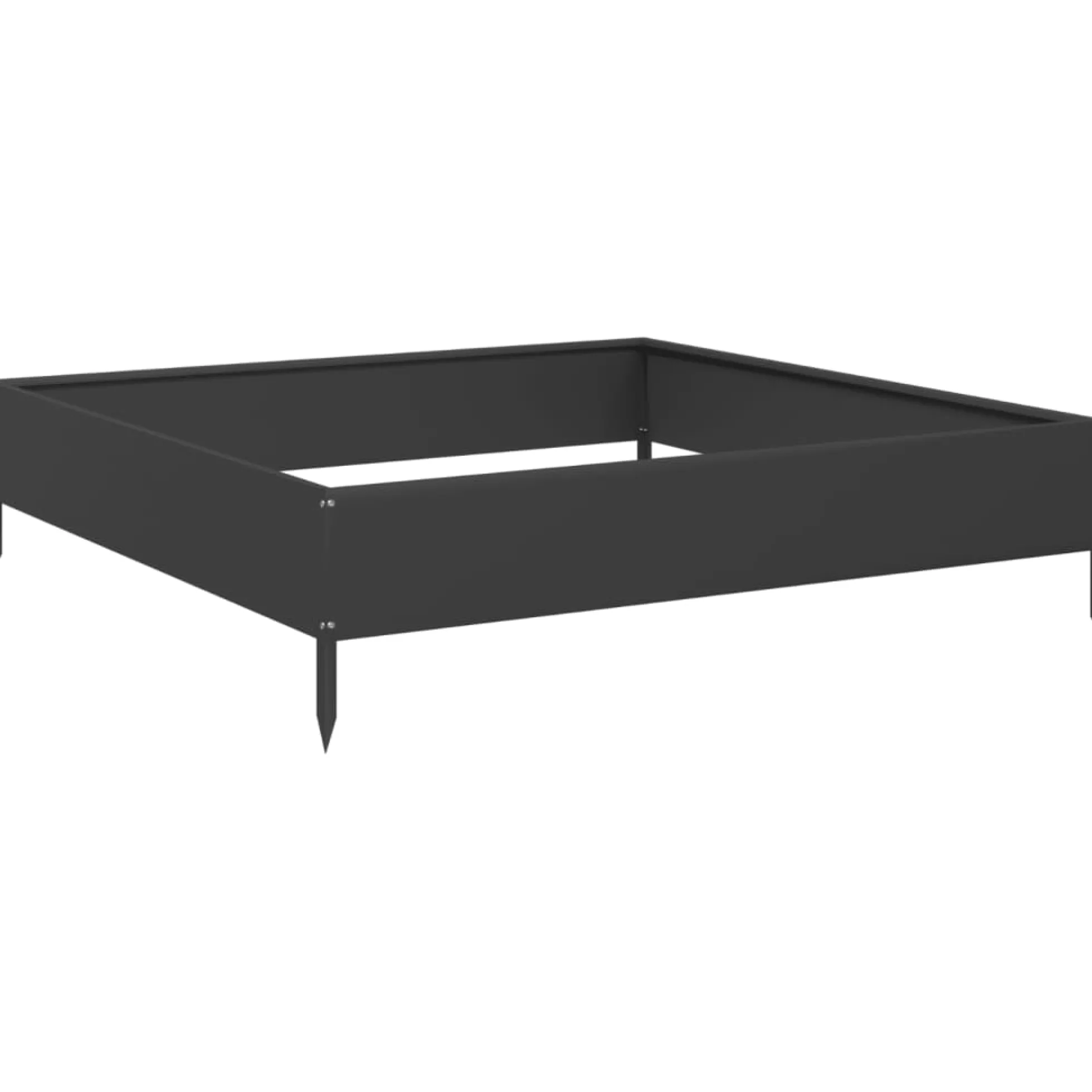 Arriate De Acero Negro 100x100x26 Cm