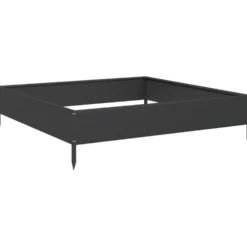 Arriate De Acero Negro 100x100x26 Cm