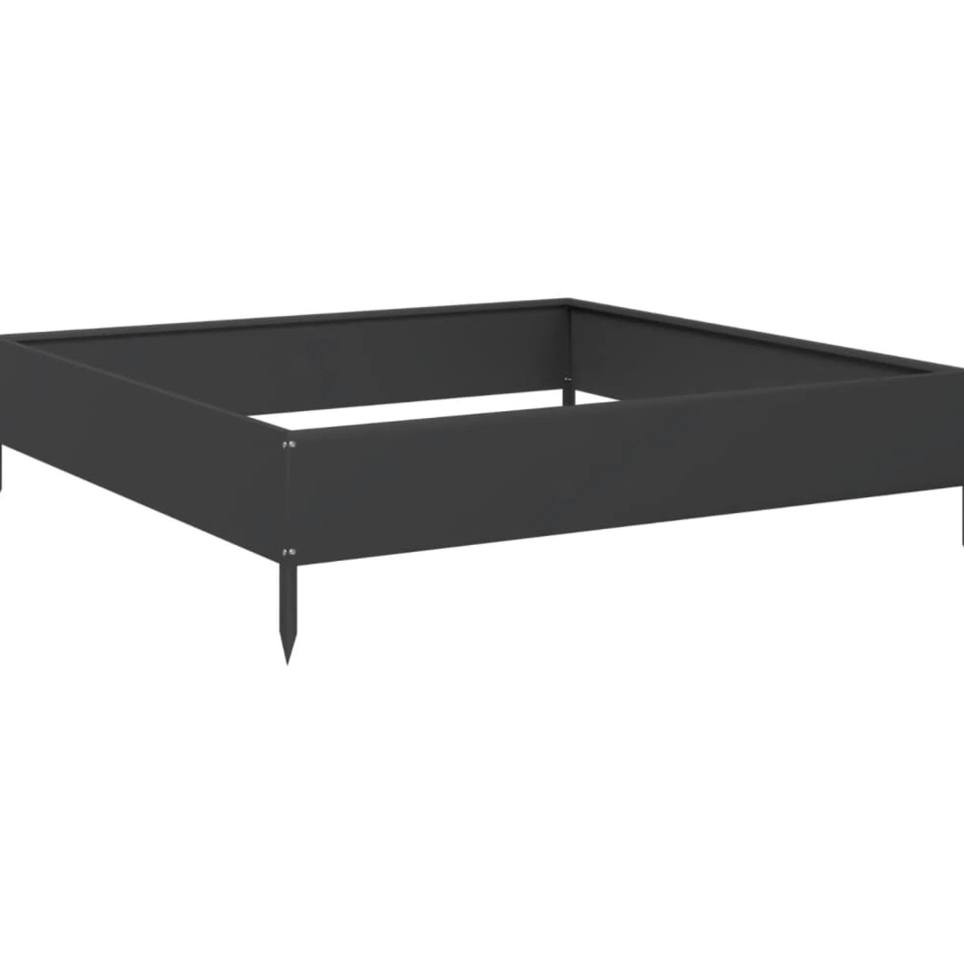 Arriate De Acero Negro 100x100x26 Cm
