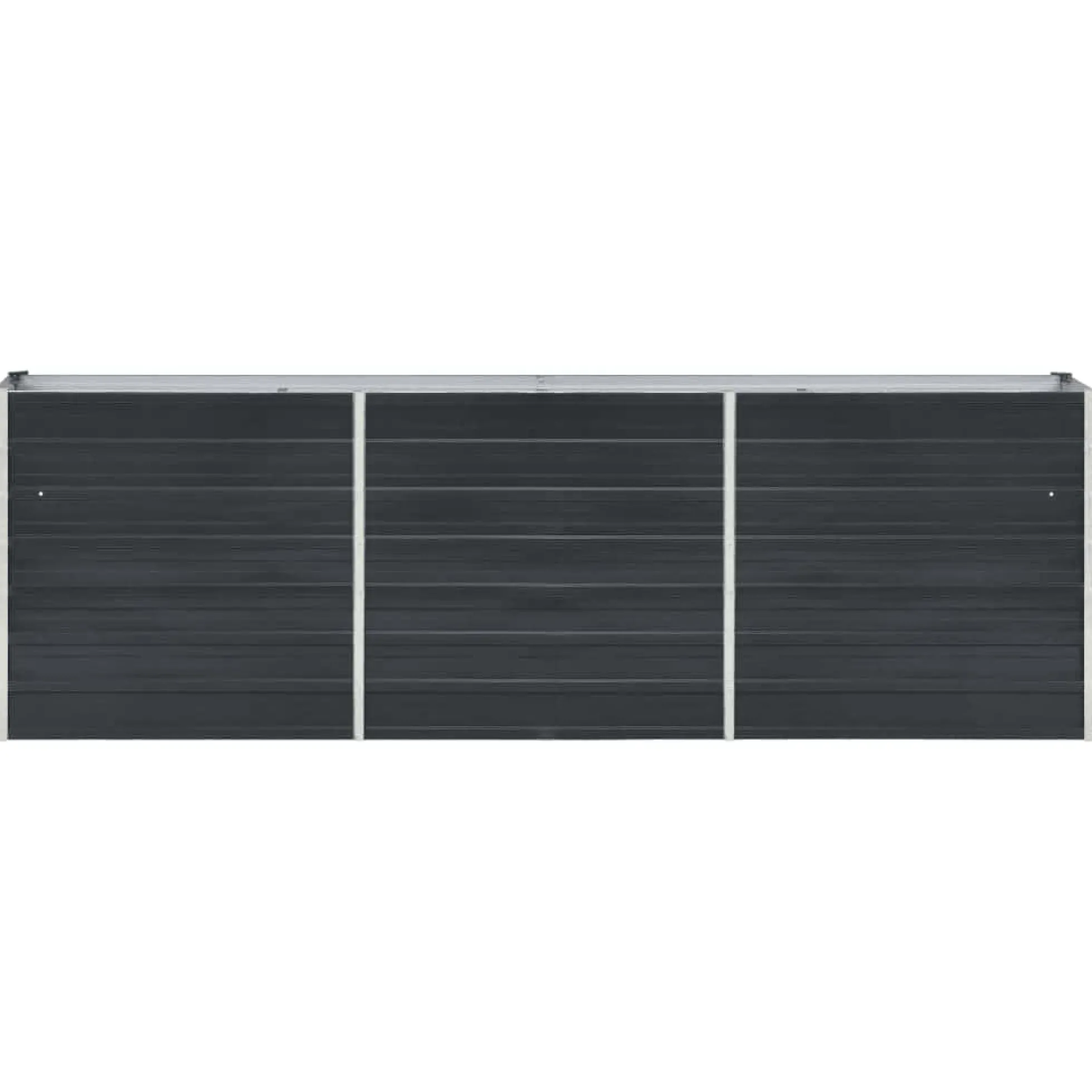 Arriate De Jardín De Acero Galvanizado Antracita 240x40x77 Cm