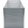 Arriate De Jardín De Acero Galvanizado Gris 240x80x77 Cm