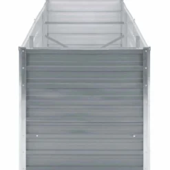 Arriate De Jardín De Acero Galvanizado Gris 240x80x77 Cm
