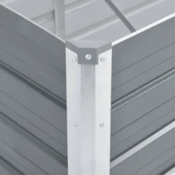 Arriate De Jardín De Acero Galvanizado Gris 240x80x77 Cm