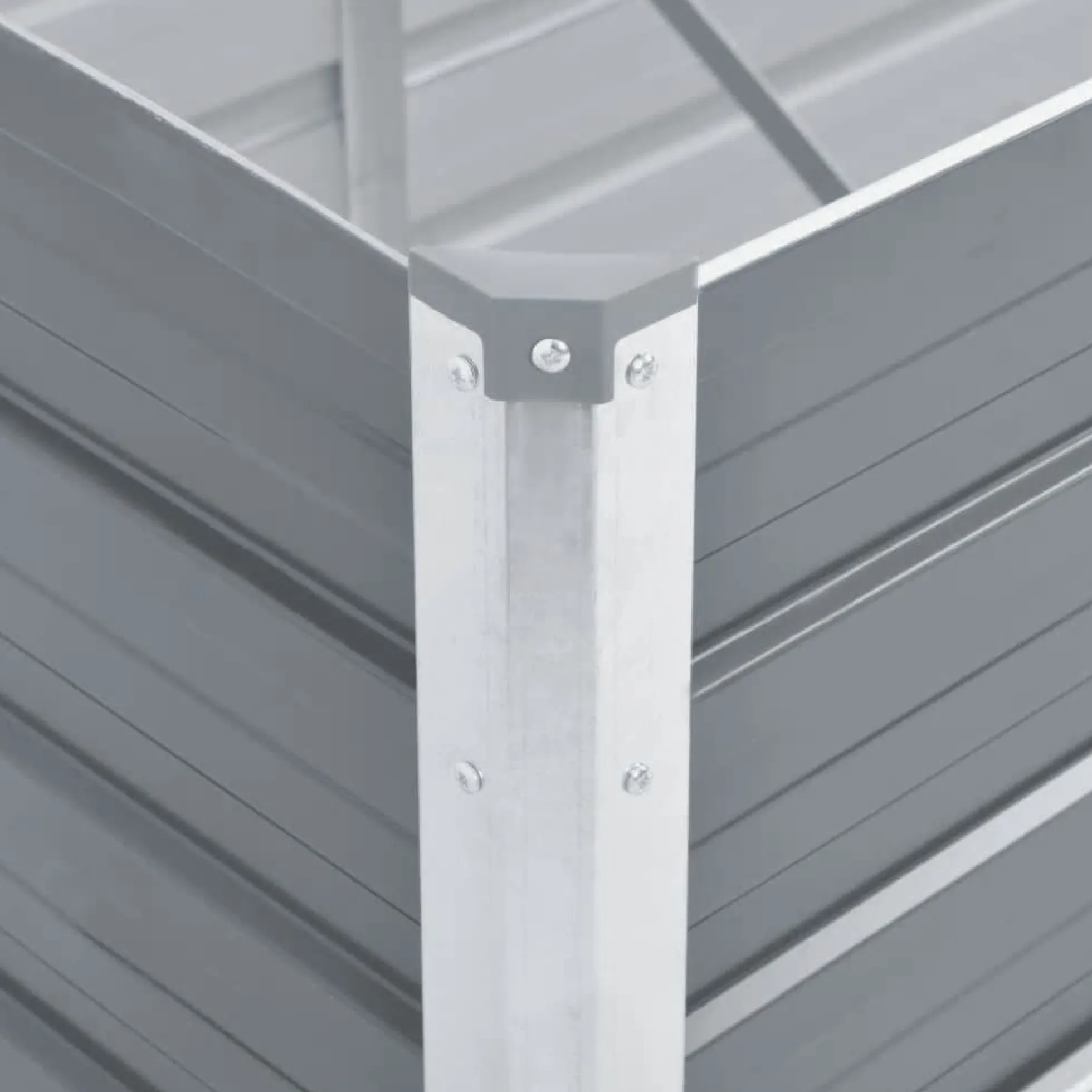 Arriate De Jardín De Acero Galvanizado Gris 240x80x77 Cm