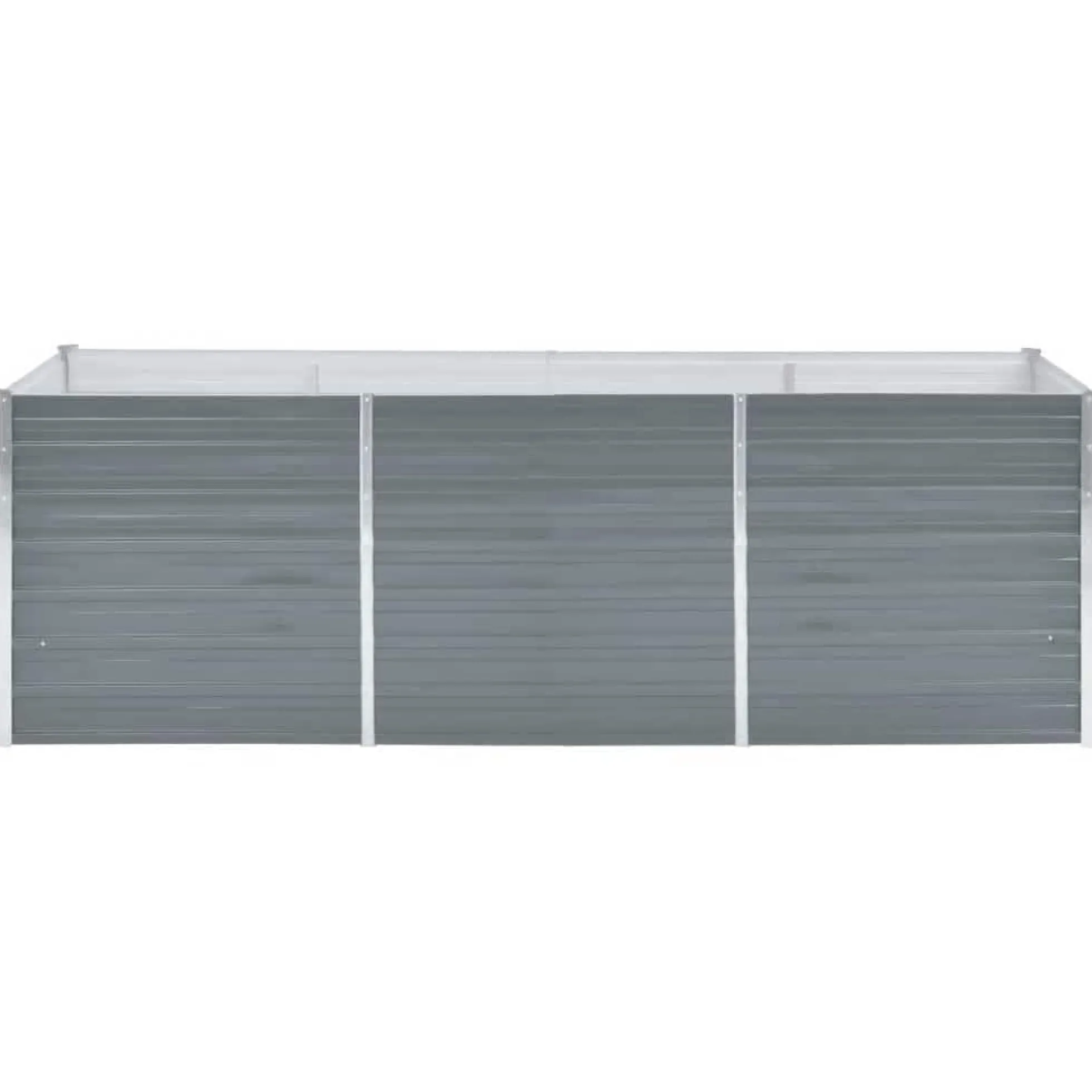 Arriate De Jardín De Acero Galvanizado Gris 240x80x77 Cm