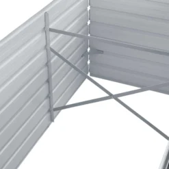 Arriate De Jardín De Acero Galvanizado Gris 240x80x77 Cm