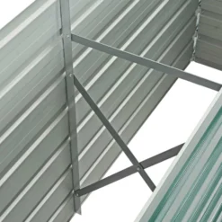 Arriate De Jardín De Acero Galvanizado Verde 160x40x77 Cm
