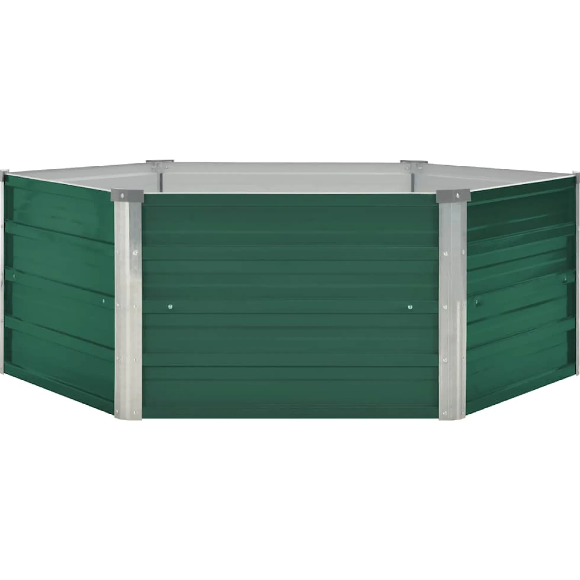 Arriate Elevado De Acero Galvanizado Verde 129x129x45 Cm
