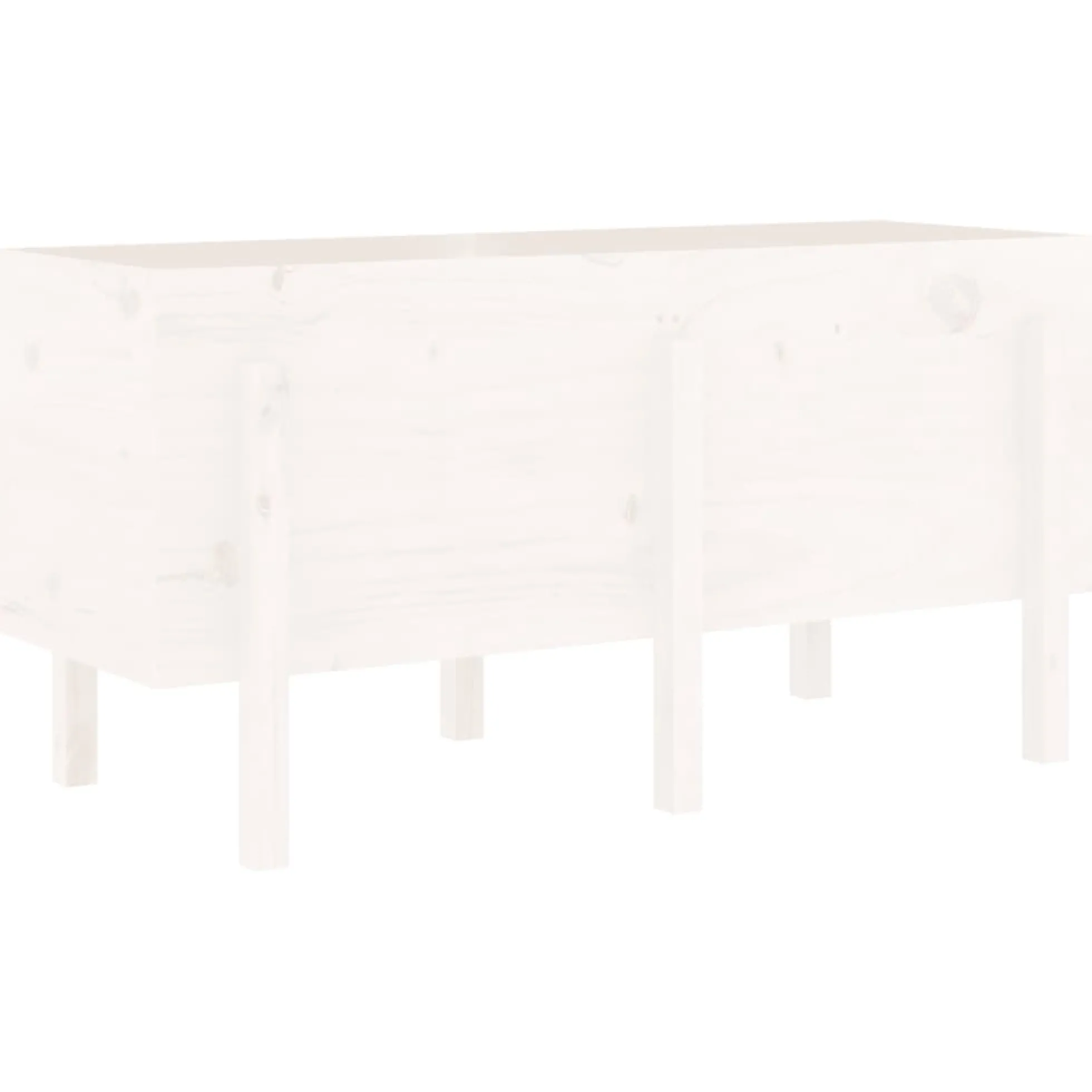 Arriate Elevado De Jardín Madera Maciza Pino Blanco 121x50x57cm
