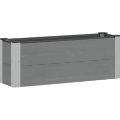 Arriate Elevado Gris 100 X 30 36 Cm Wpc Y Aluminio