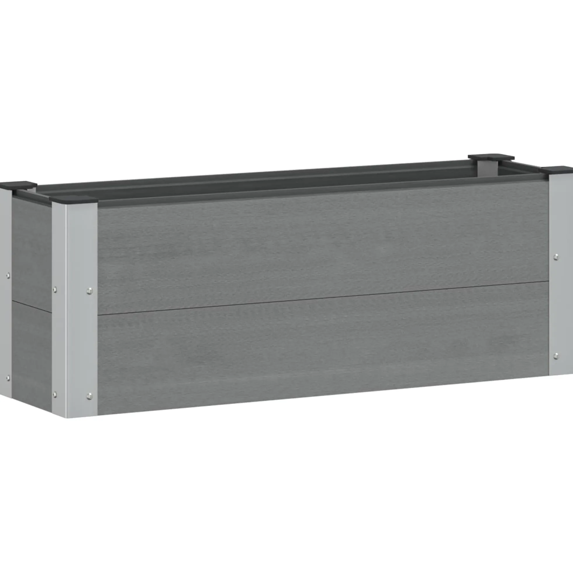 Arriate Elevado Gris 100 X 30 36 Cm Wpc Y Aluminio