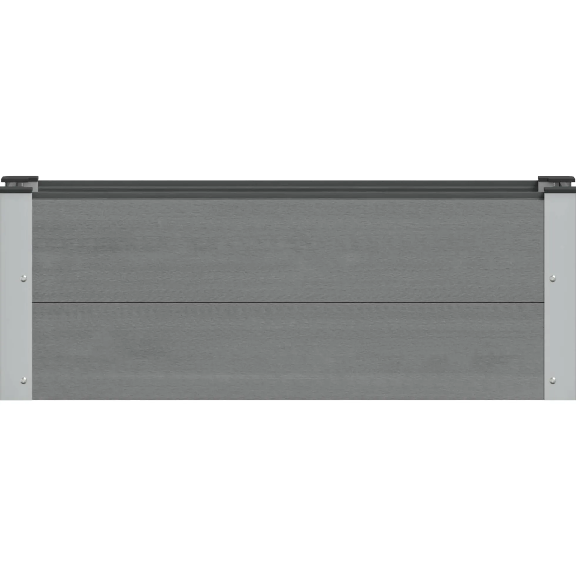 Arriate Elevado Gris 100 X 30 36 Cm Wpc Y Aluminio