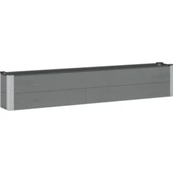 Arriate Elevado Gris 200 X 30 X 36 Cm Wpc Y Aluminio