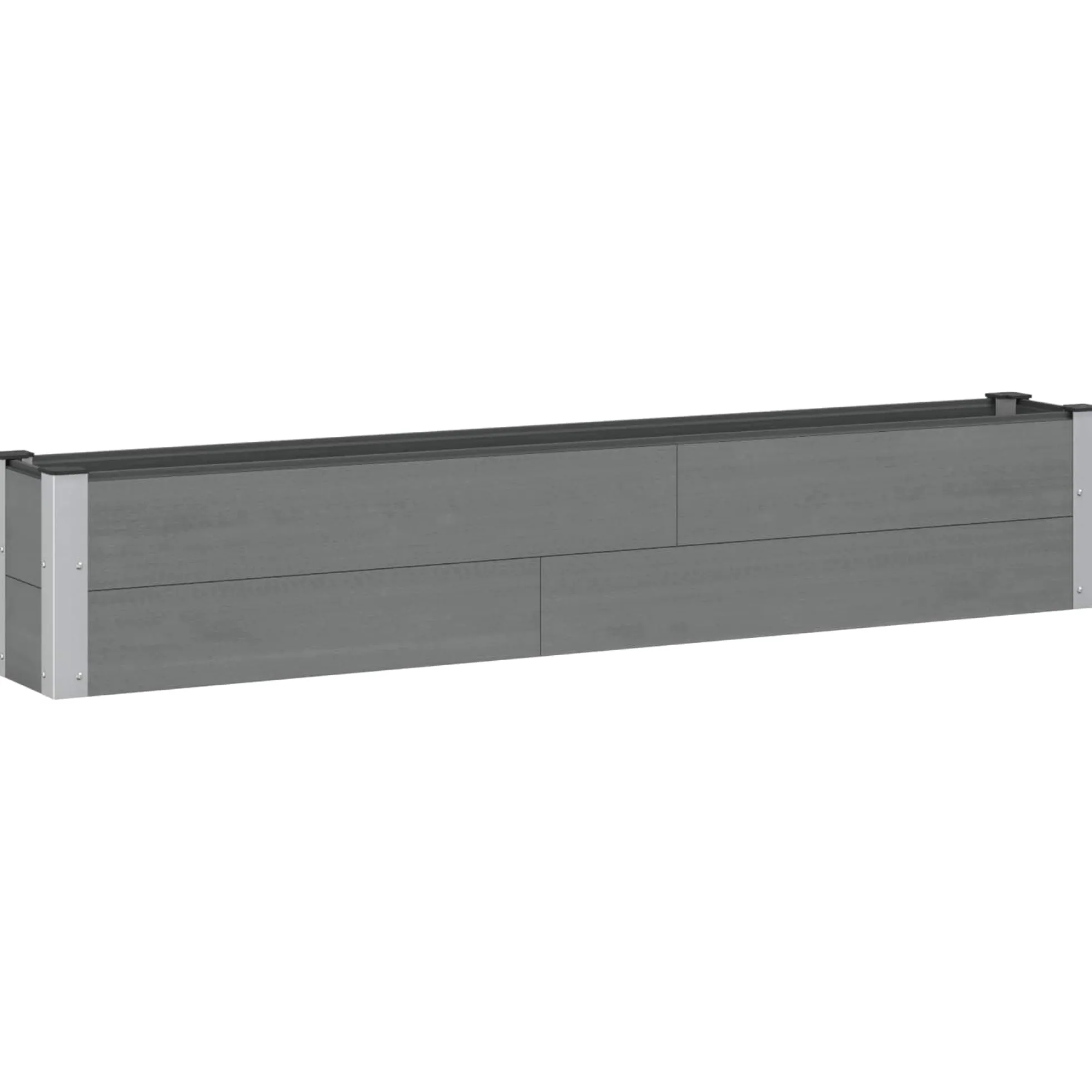 Arriate Elevado Gris 200 X 30 X 36 Cm Wpc Y Aluminio