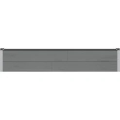 Arriate Elevado Gris 200 X 30 X 36 Cm Wpc Y Aluminio