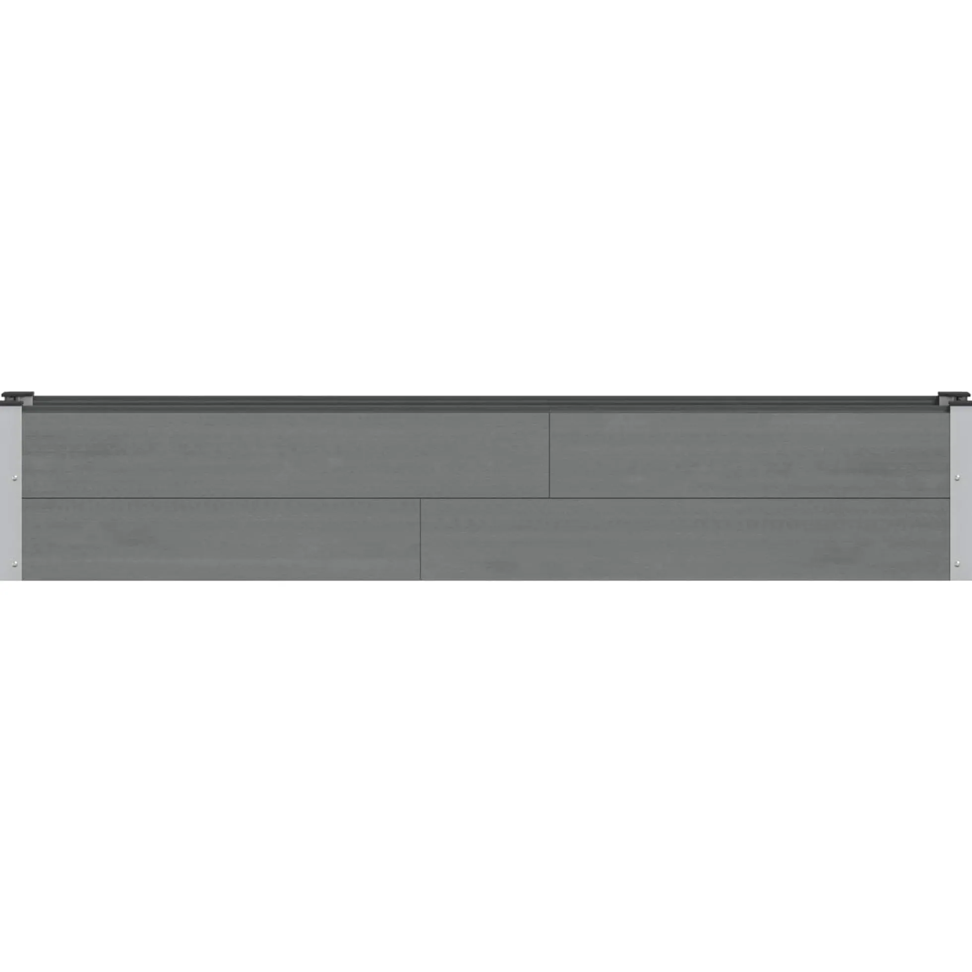Arriate Elevado Gris 200 X 30 X 36 Cm Wpc Y Aluminio