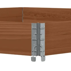 Arriate Elevado Hexagonal Madera Maciza Pino Marrón 160x160 Cm