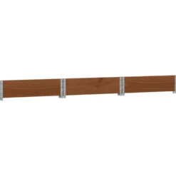 Arriate Elevado Hexagonal Madera Maciza Pino Marrón 160x160 Cm