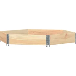 Arriate Elevado Hexagonal Madera Maciza De Pino 160x160 Cm