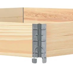 Arriate Elevado Hexagonal Madera Maciza De Pino 160x160 Cm