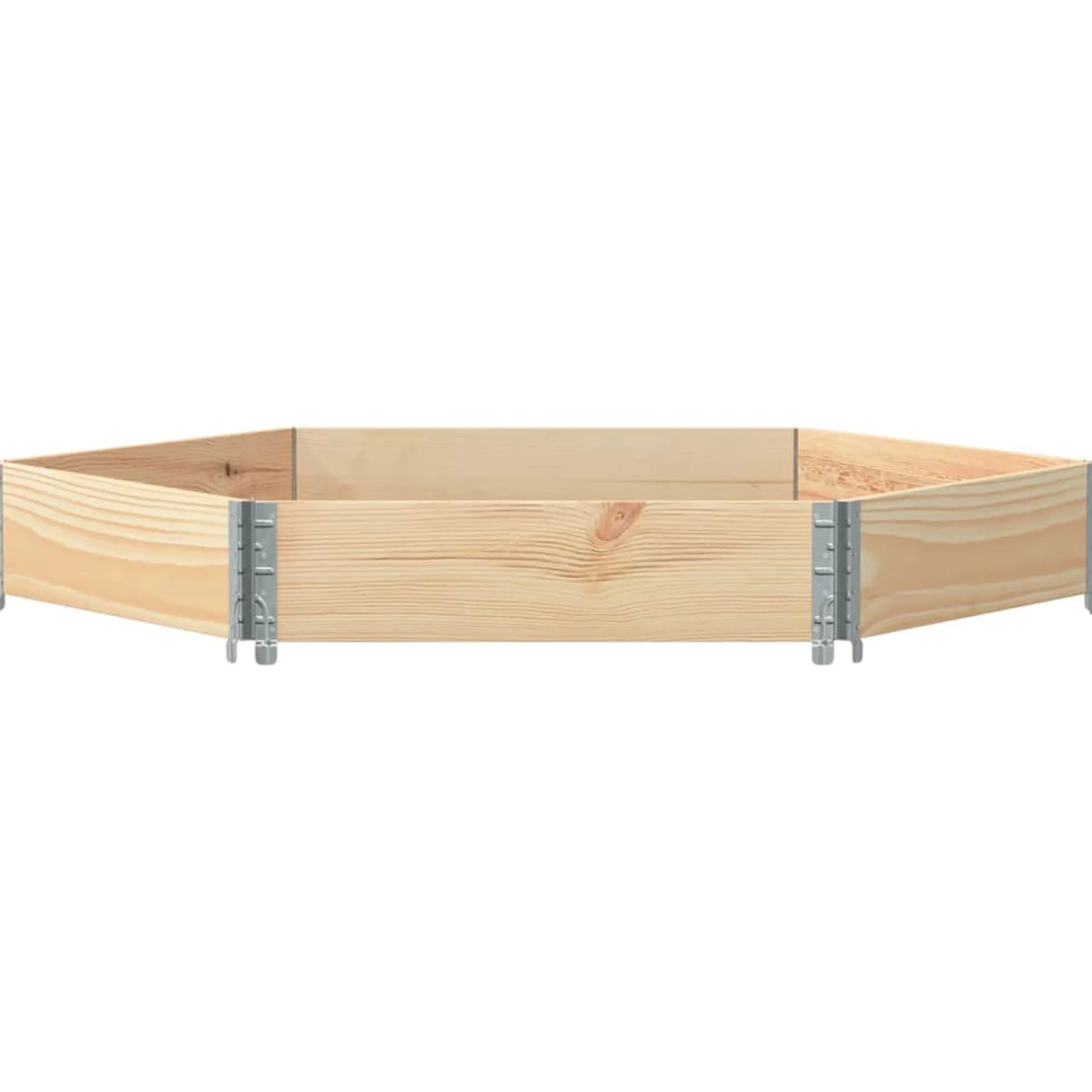 Arriate Elevado Hexagonal Madera Maciza De Pino 160x160 Cm