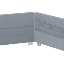 Arriate Elevado Hexagonal Madera Maciza De Pino Gris 160x160 Cm