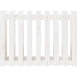 Arriate Elevado Jardín Con Valla Madera Pino Blanco 100x50x70cm