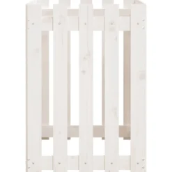 Arriate Elevado Jardín Con Valla Madera Pino Blanco 100x50x70cm
