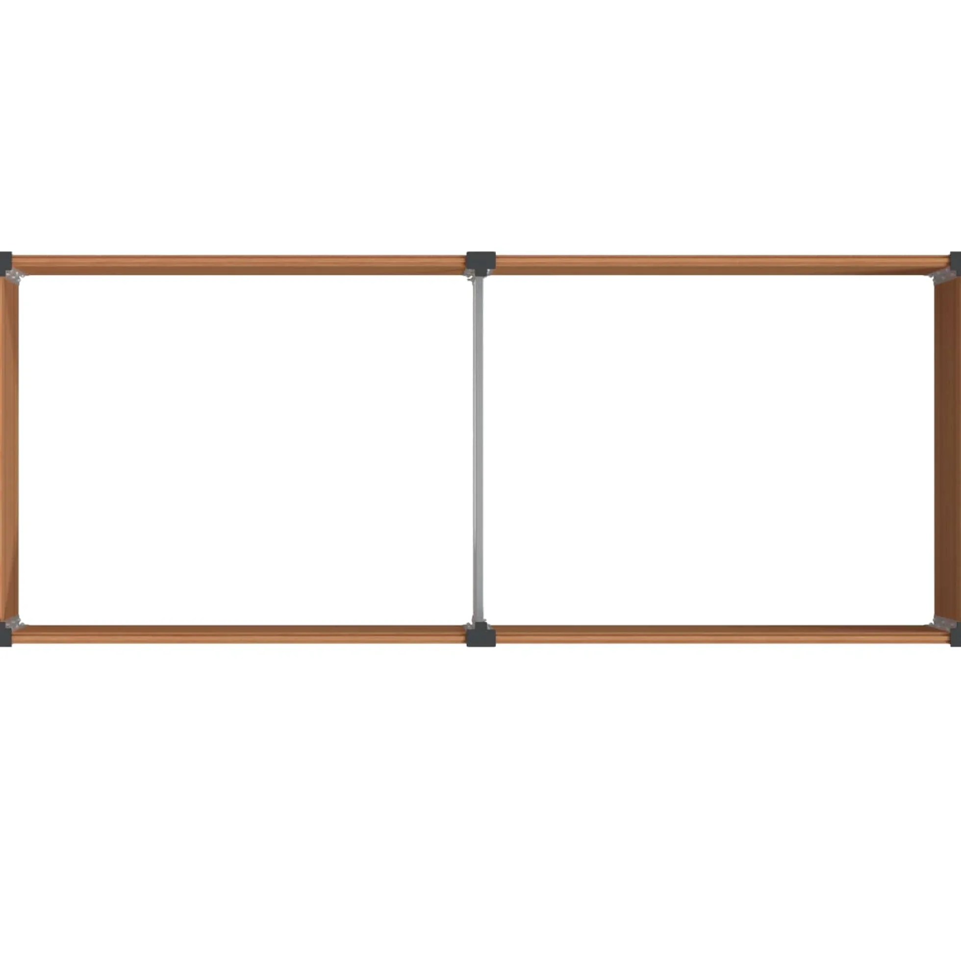 Arriate Elevado Marrón 250 X 100 X 91 Cm Wpc Y Aluminio