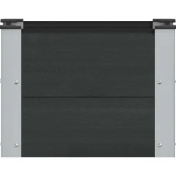 Arriate Elevado Negro 50 X 30 X 36 Cm Wpc Y Aluminio
