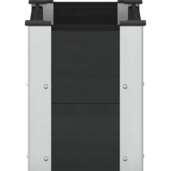 Arriate Elevado Negro 50 X 30 X 36 Cm Wpc Y Aluminio