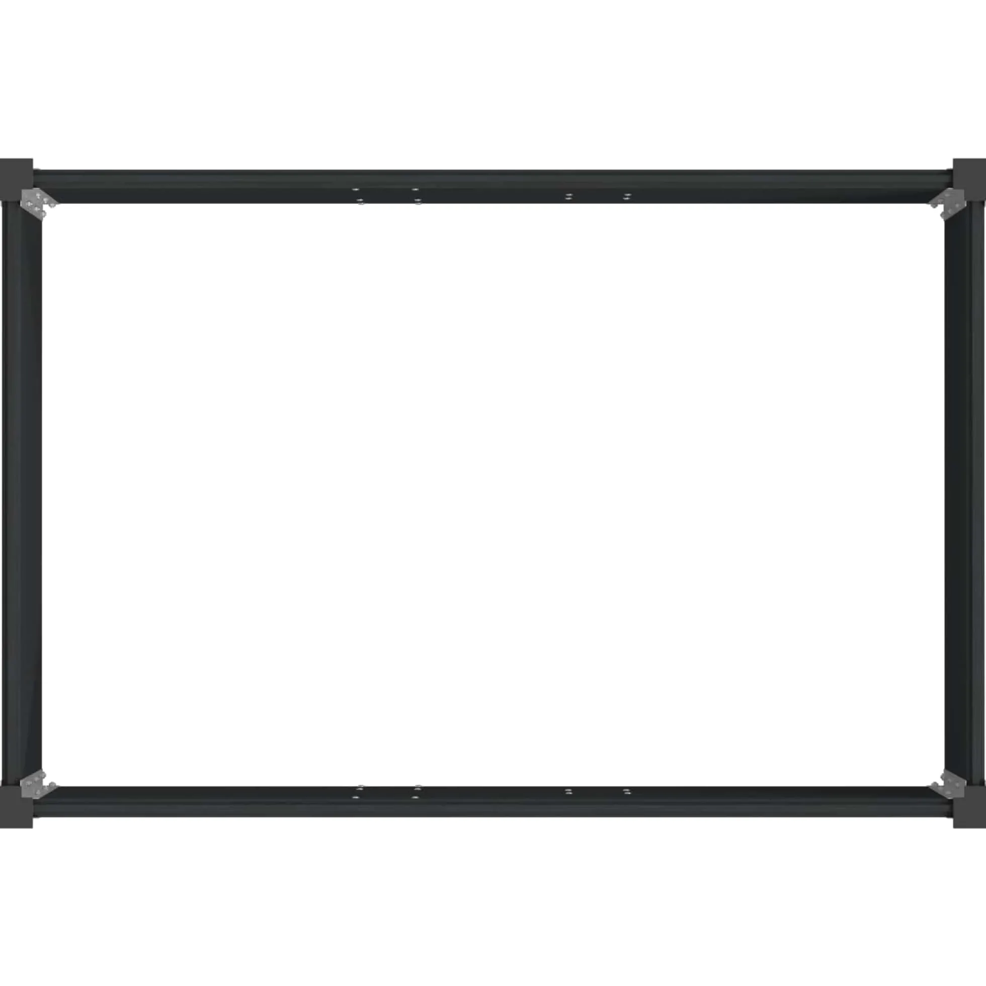 Arriate Elevado Negro 50 X 30 X 36 Cm Wpc Y Aluminio