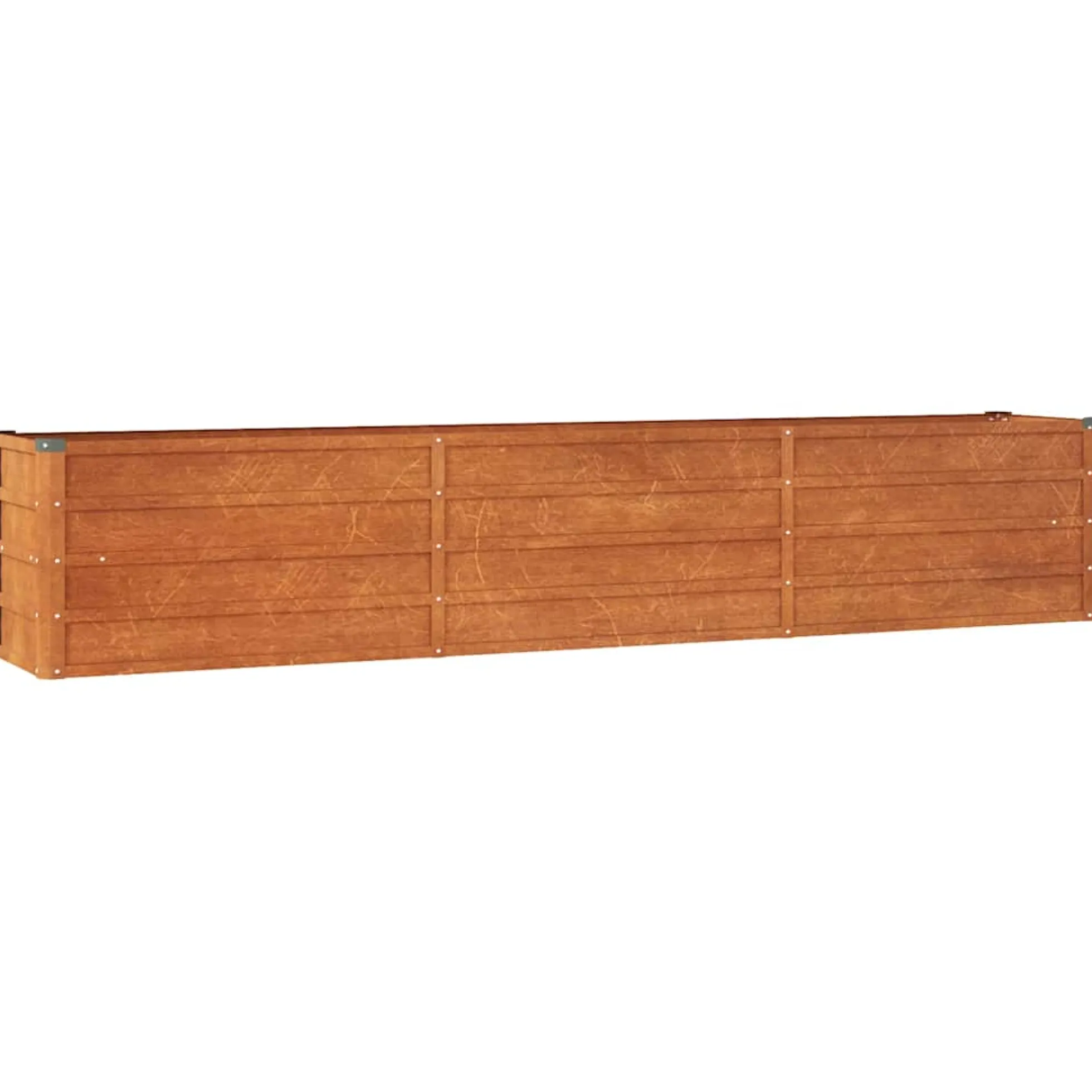 Arriate Oxidado De Acero Corten 240x40x45 Cm