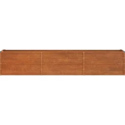 Arriate Oxidado De Acero Corten 240x40x45 Cm