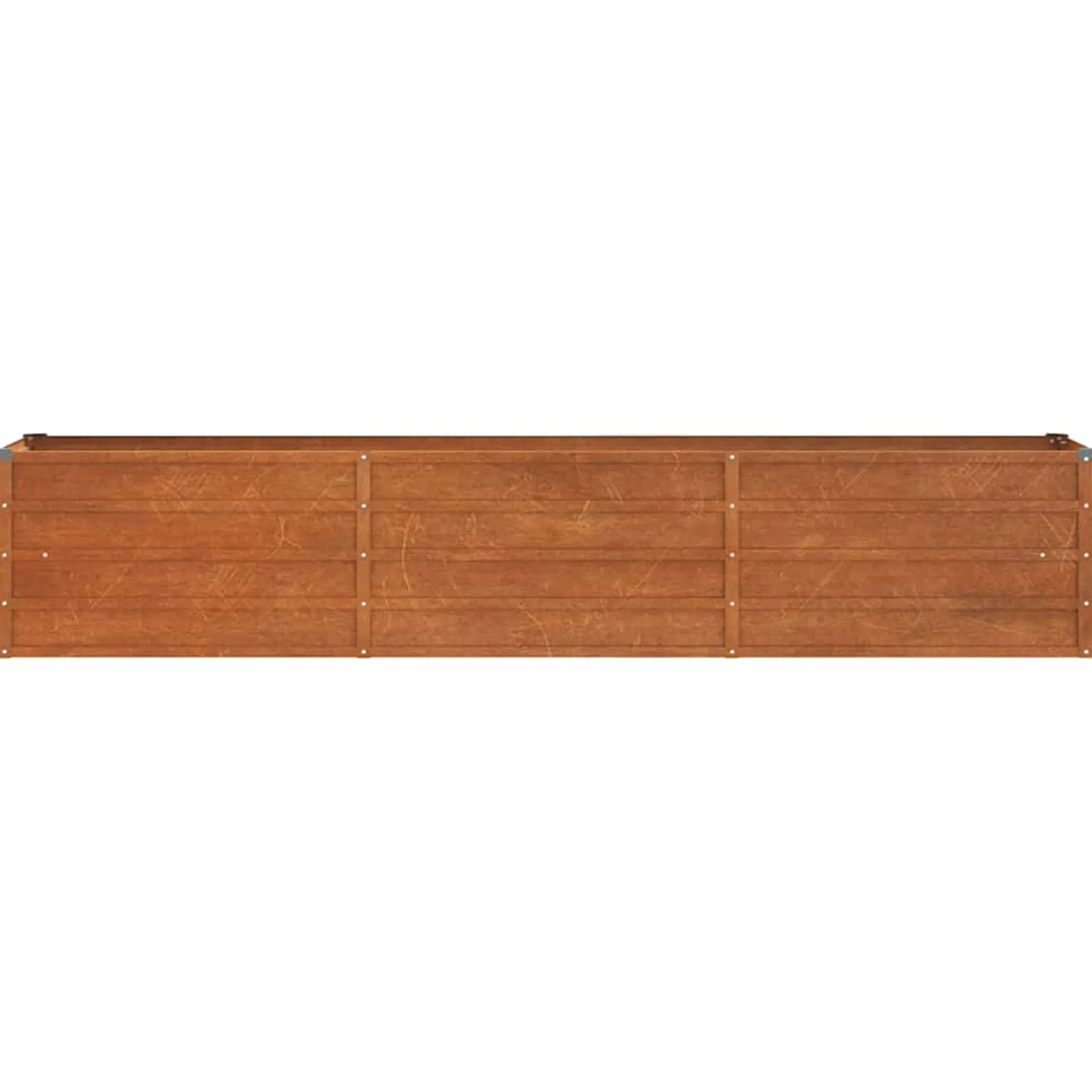 Arriate Oxidado De Acero Corten 240x40x45 Cm