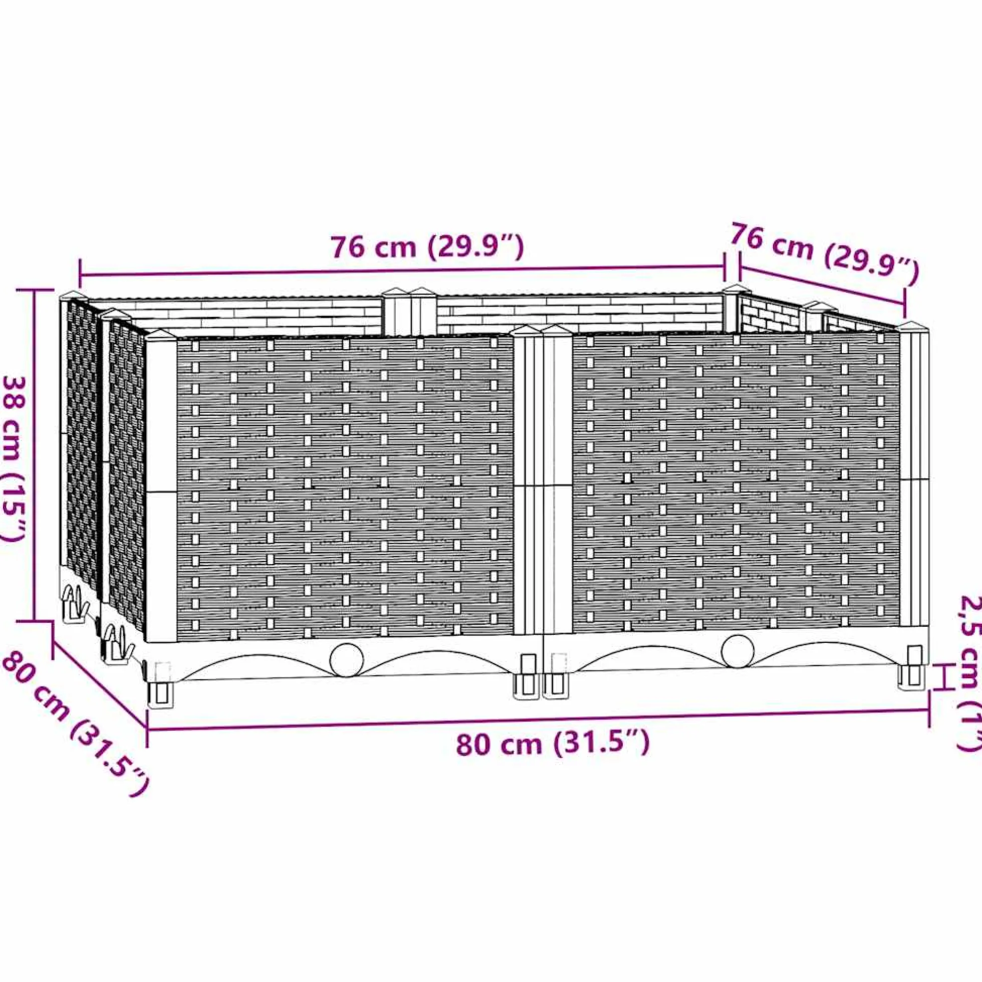 Arriate Polipropileno 80x80x38 Cm