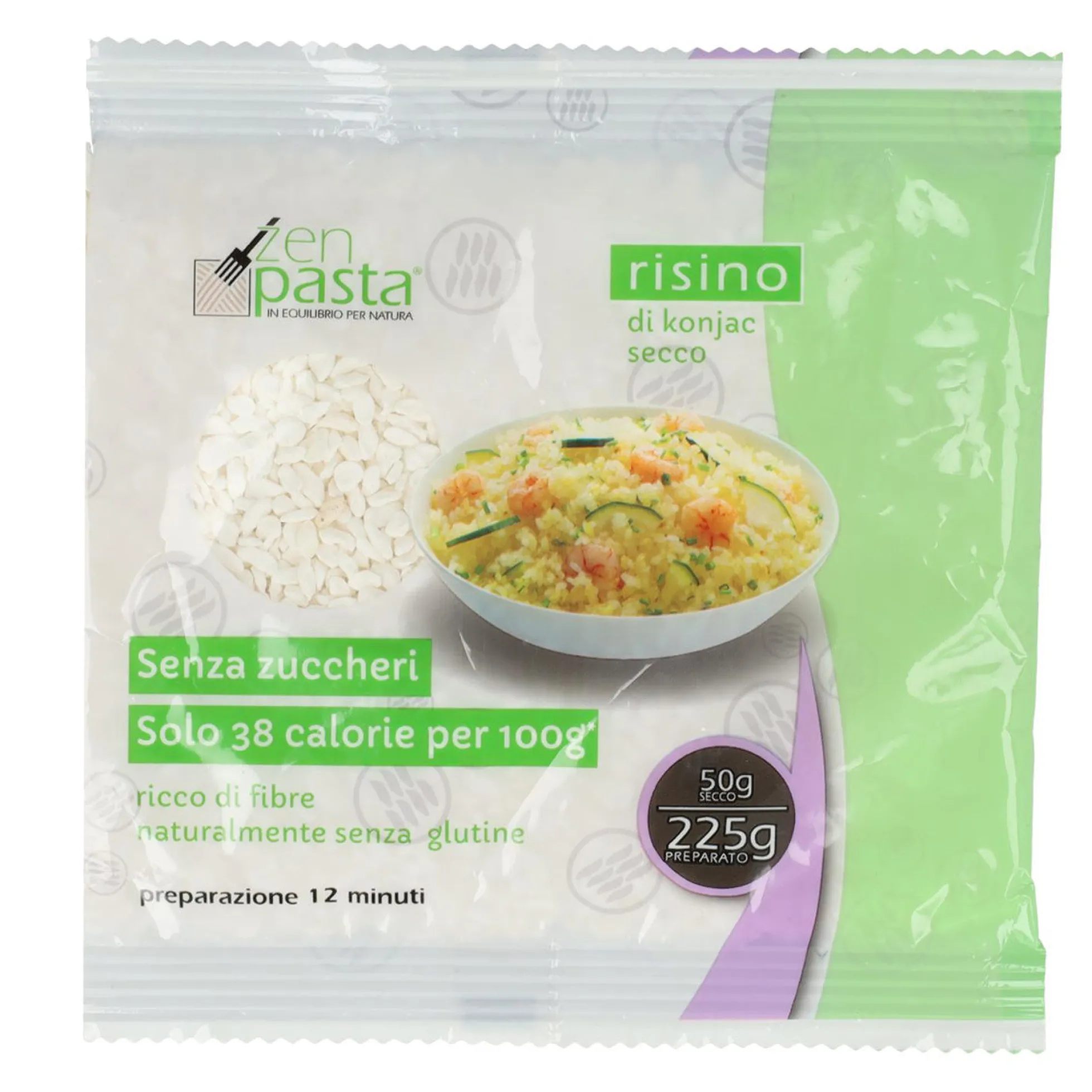 Arroz de Konjac Risino deshidratado Zen Pasta 50 g