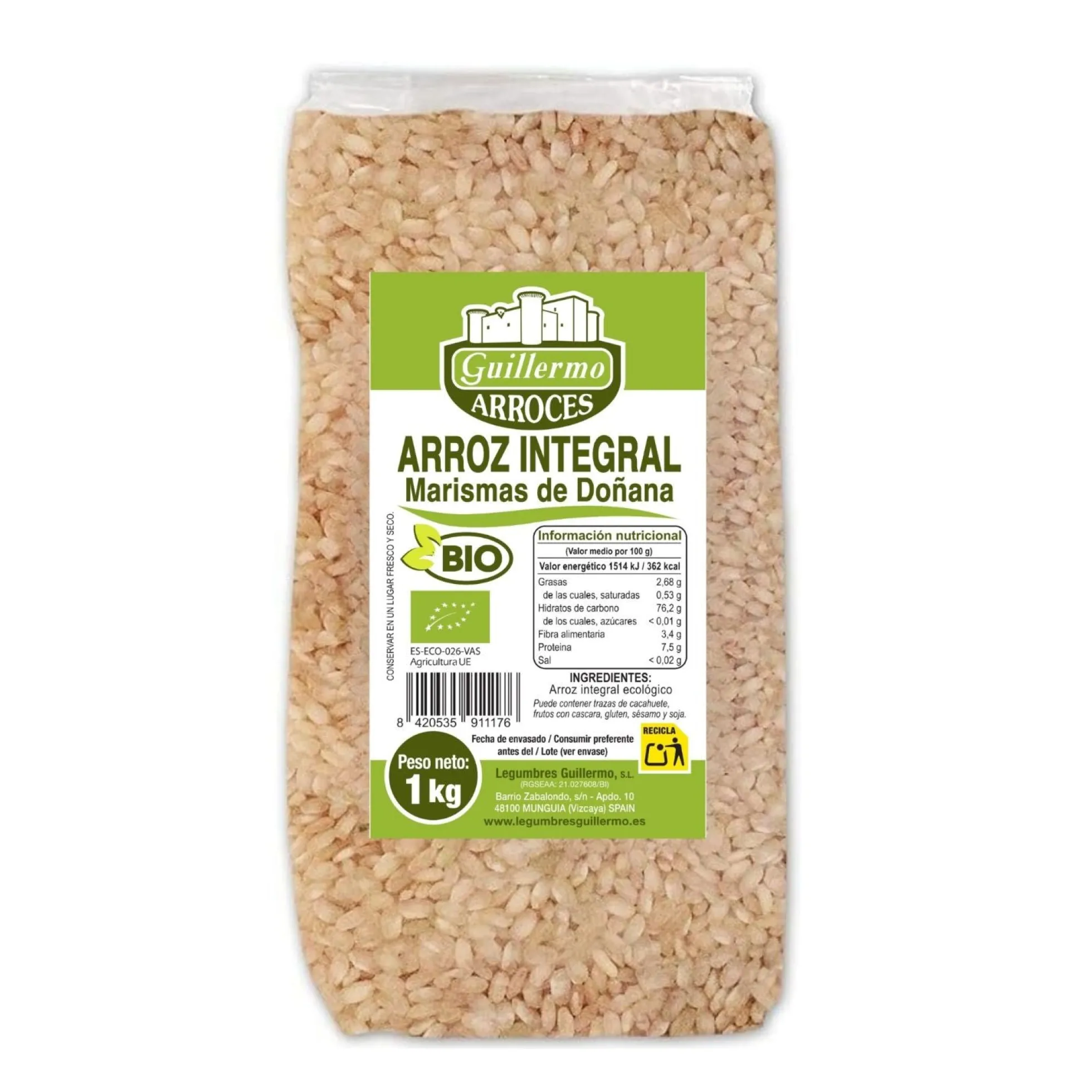 Arroz Integral Bio Marismas De Doñana - 1 Kg