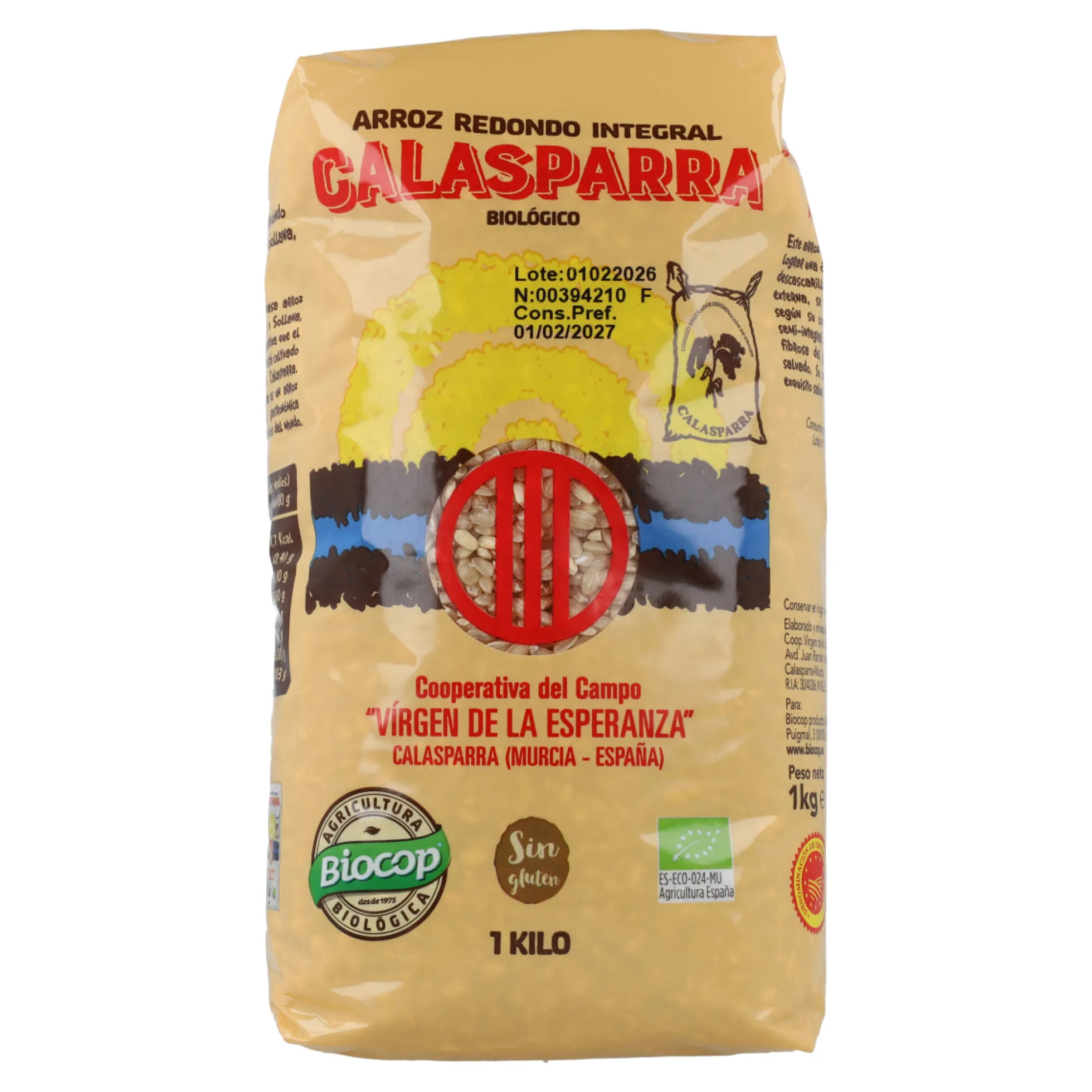 Arroz integral Calasparra Biocop 1Kg