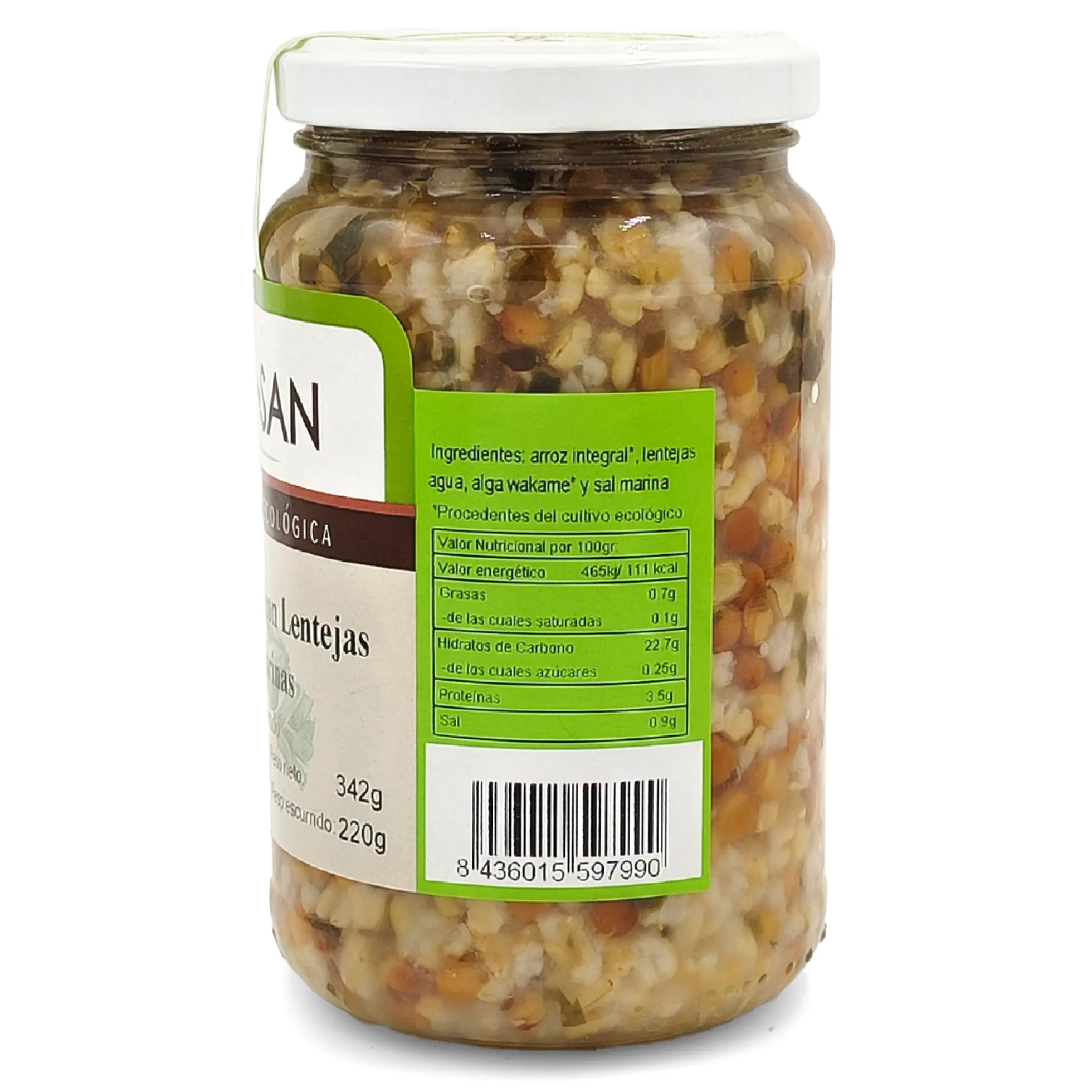 Arroz Integral Con Lentejas Y Algas Eco Bionsan 370gr