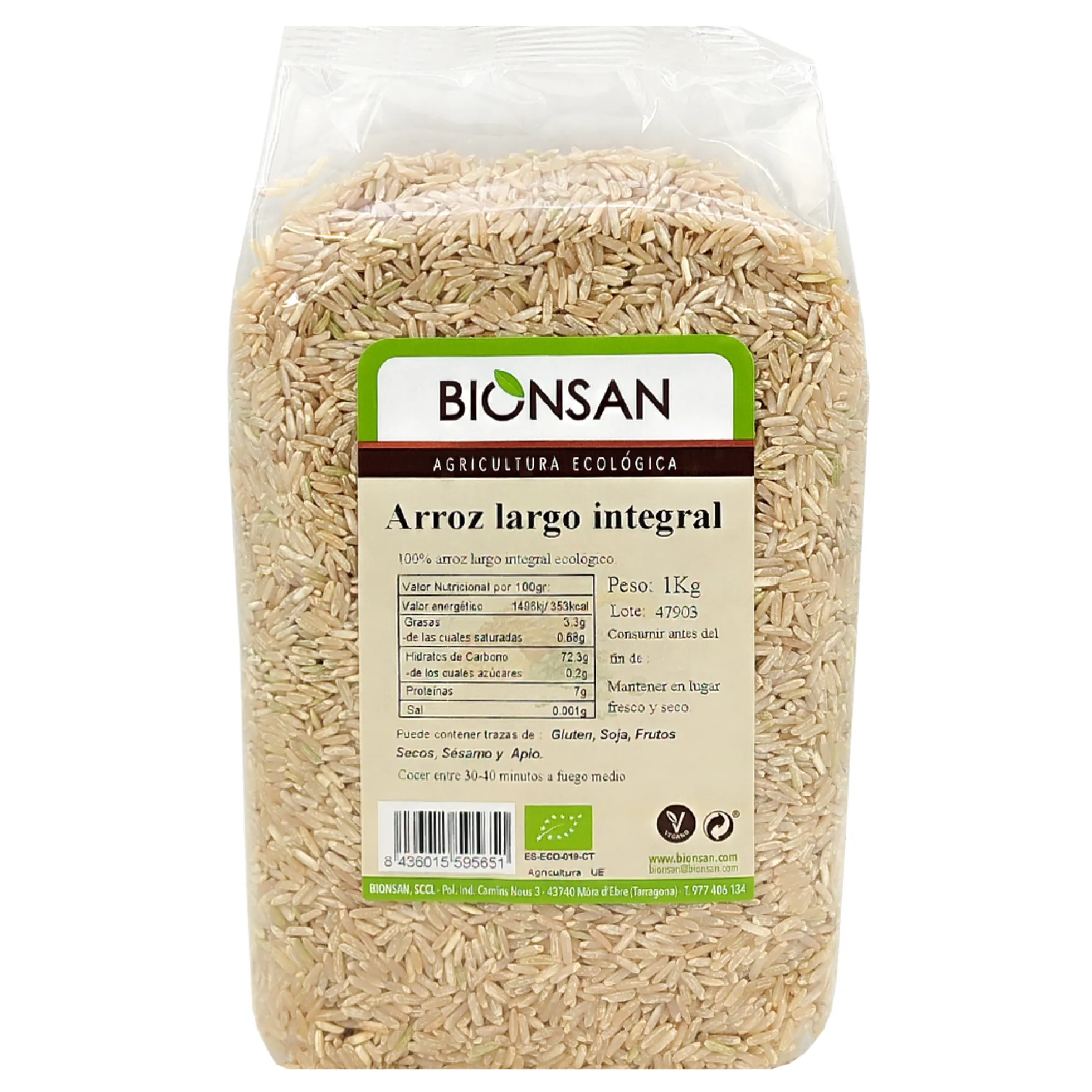 Arroz Largo Integral Eco Bionsan 1kg