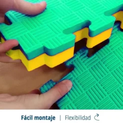 Artatami® Tatami Puzzle 1x1x20 mm Amarillo - Verde Pack Ahorro【4 Unidades】Gimnasios - Fitness - Pilates - Yoga
