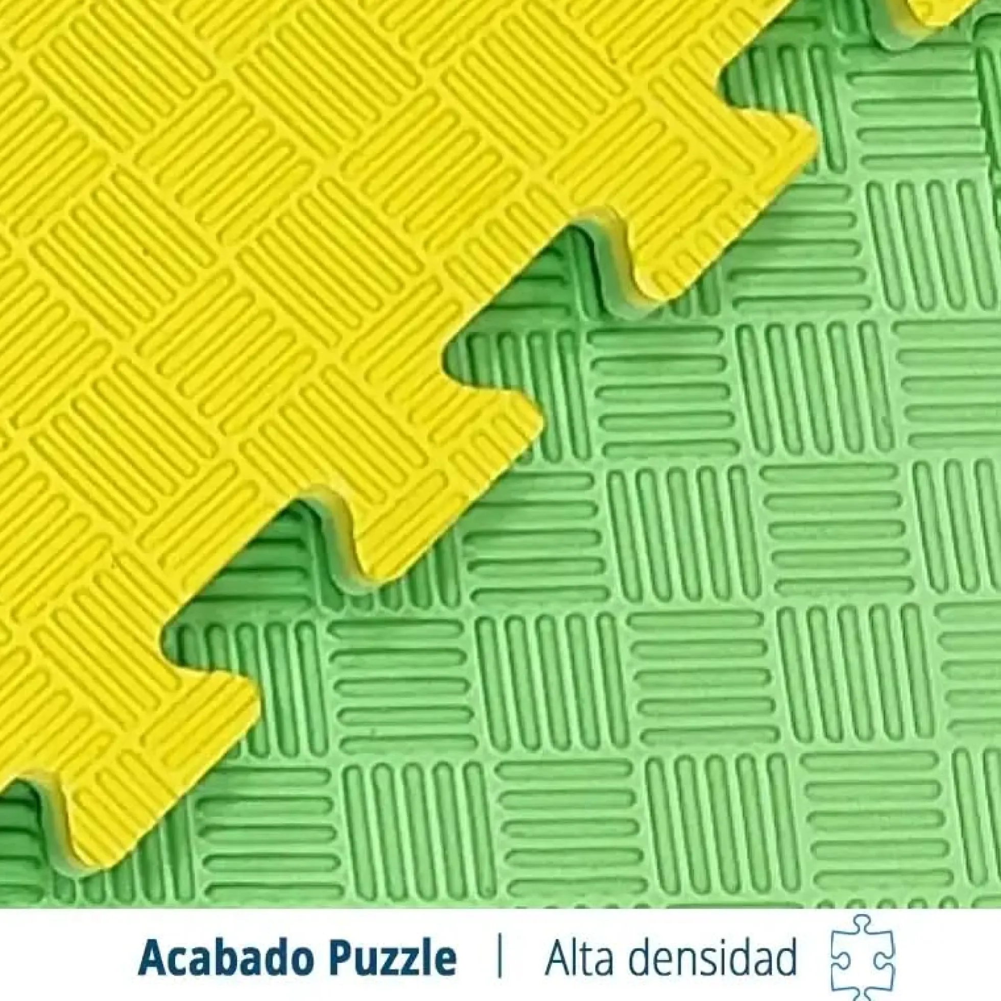 Artatami® Tatami Puzzle 1x1x20 mm Amarillo - Verde Pack Ahorro【4 Unidades】Gimnasios - Fitness - Pilates - Yoga