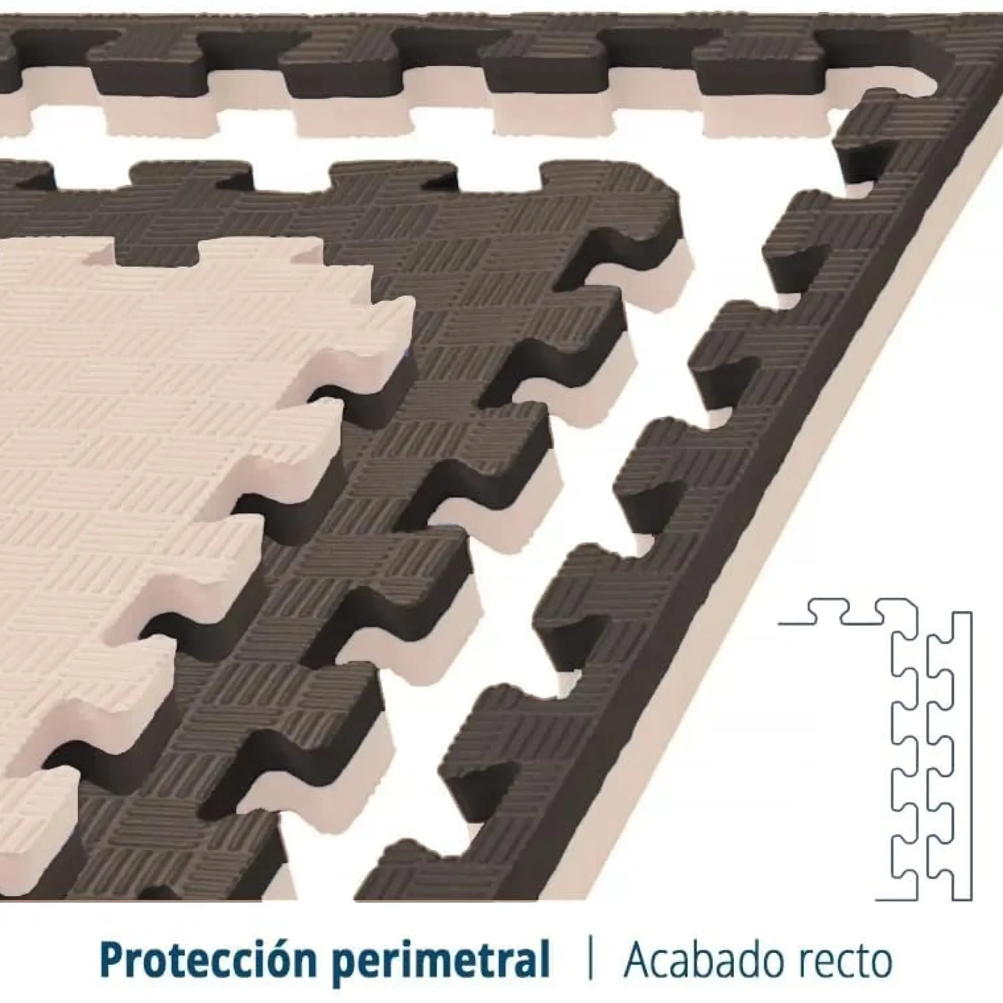 Artatami® Tatami Puzzle 1x1x40 mm Marron - Beige Pack Ahorro【4 Unidades】 Alta Densidad EVA – Judo, BJJ, MMA y Lucha